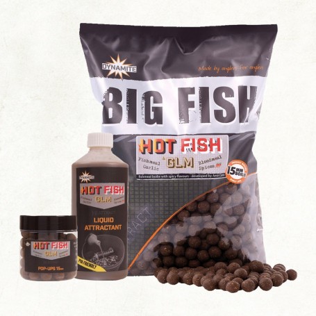 Dynamite Hot Fish & GLM Boilies (1.8kg Bag)