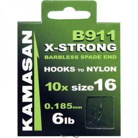 Kamasan B911 x Spade Barbless Hooks To Nylon 12"