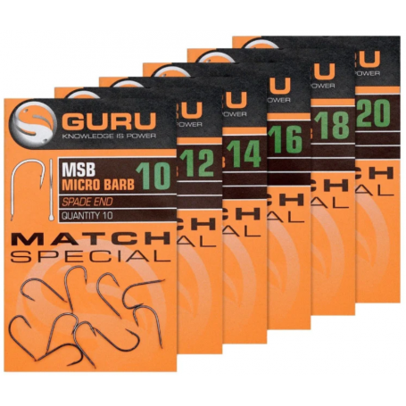 Guru Match Special Micro Barbed Hooks