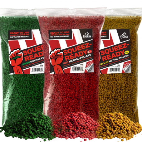 Fjuka Squeez Ready Coloured Method Pellets 500g