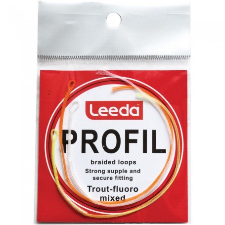 Leeda Profil Braided Loops - Fluoro Mixed
