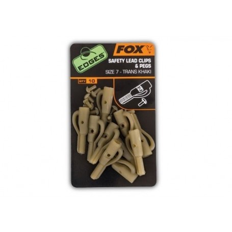 Fox Edges Lead Clip + Pegs Size 7 Khaki